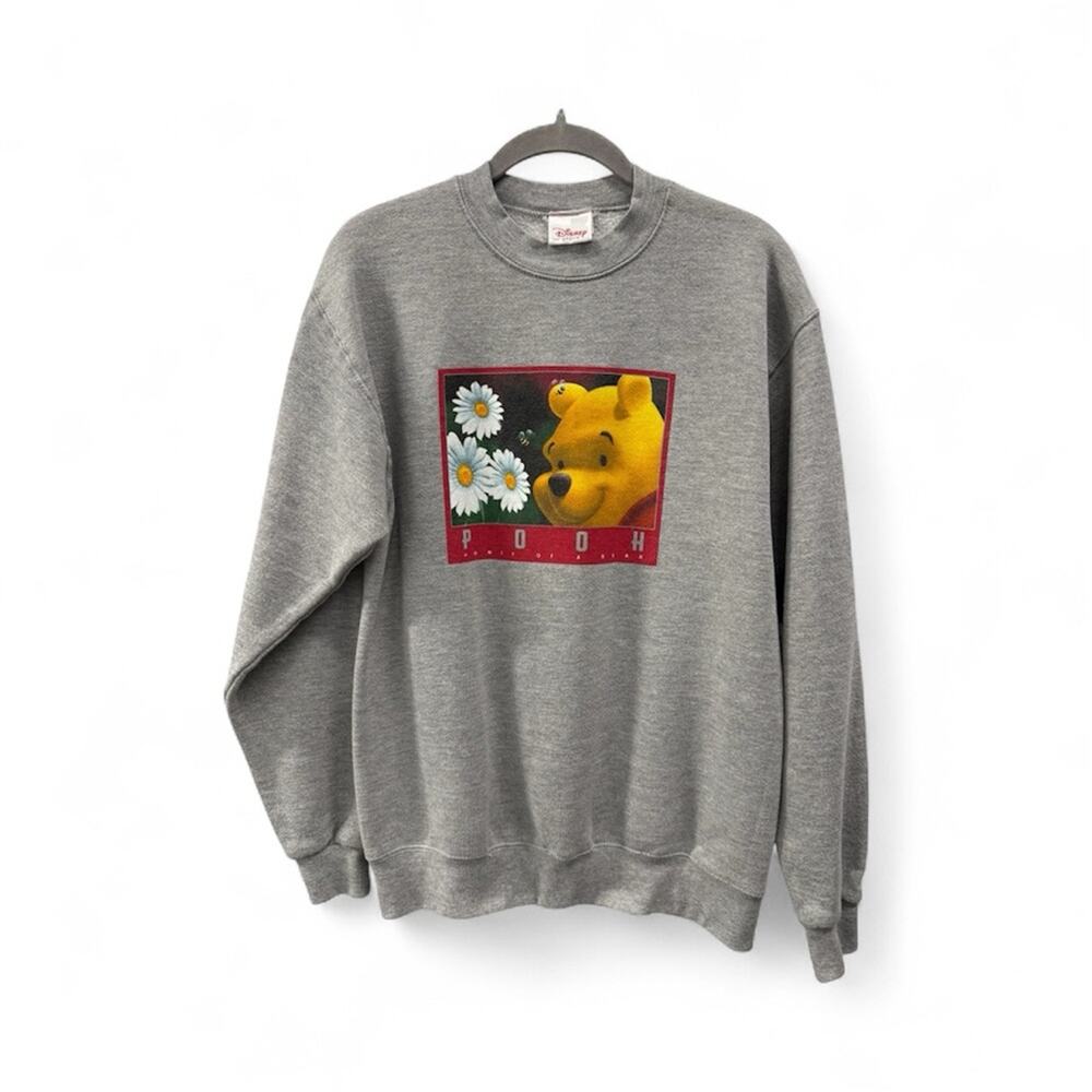 *Disney Winnie the Pooh Bear Honey Gray Pullover Vintage